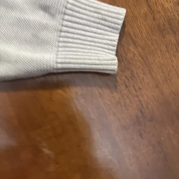 Tommy Bahama Coastal Shores 1/2 Zip Sweater Gray Knit 100% Cotton Size Large - Picture 8 of 11